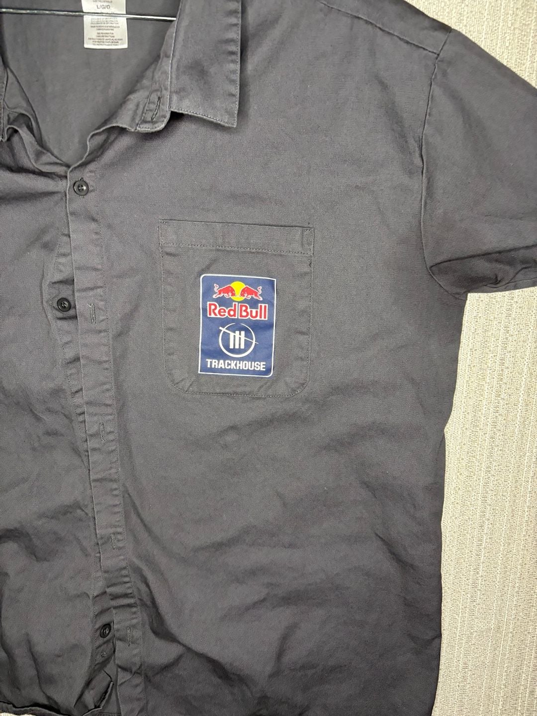 Nascar Red Bull Trackhouse Racing Team Pit Crew Mechanic Button-Down Shirt- Auth